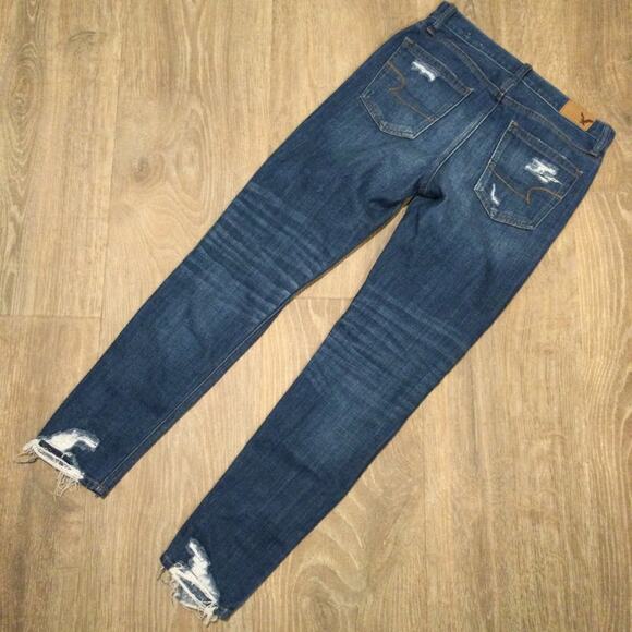 American Eagle high-rise button front denim jeans 00 - Picture 4 of 7